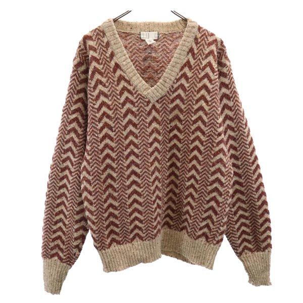 Dunhill 80s 長袖 Vネック ウール セーター