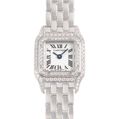 CARTIER カルティエ ミニパンテール WF3210F3 ベゼル2重ダイヤ K18WG【中古】