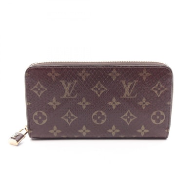 ルイ・ヴィトン LOUIS VUITTON ジッピーウォレット モノグラム ラウンド長財布 財布 エキゾチックレザー レディース ブラウン系 N80148 【中古】