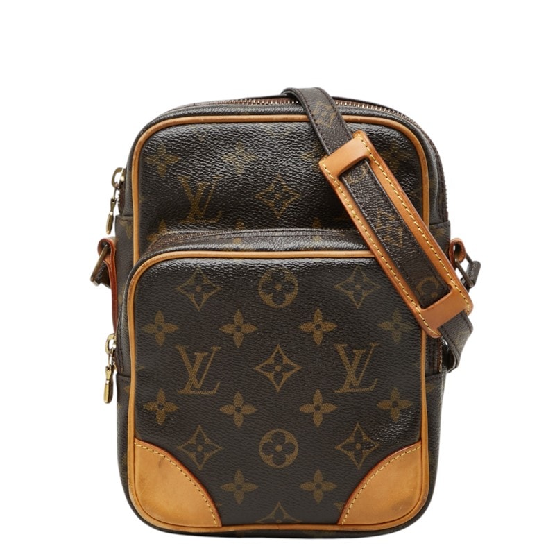 ルイ ヴィトン モノグラム アマゾン 斜め掛け ショルダーバッグ M45236 ブラウン PVC レザー レディース LOUIS VUITTON 中古