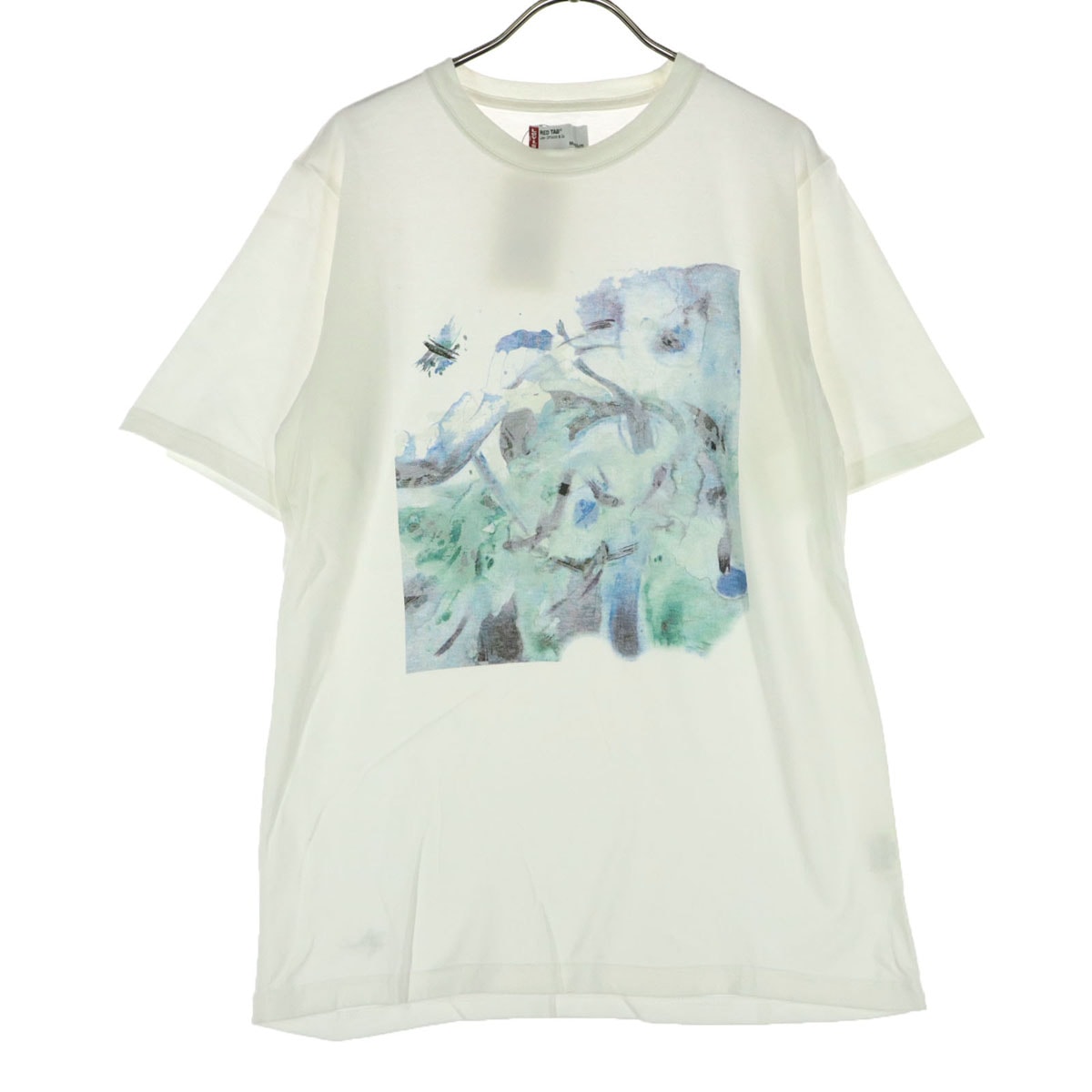 未使用 Levi's Red Tab リーバイスレッドタブ 日本製 コットン フロントプリント 半袖 Tシャツ M ホワイト