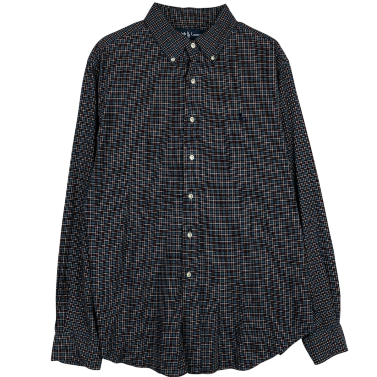 古着 ラルフローレン Ralph Lauren CLASSIC FIT クラシックフィット 長袖 ボタンダウンチェックシャツ メンズXL相当/eaa628634