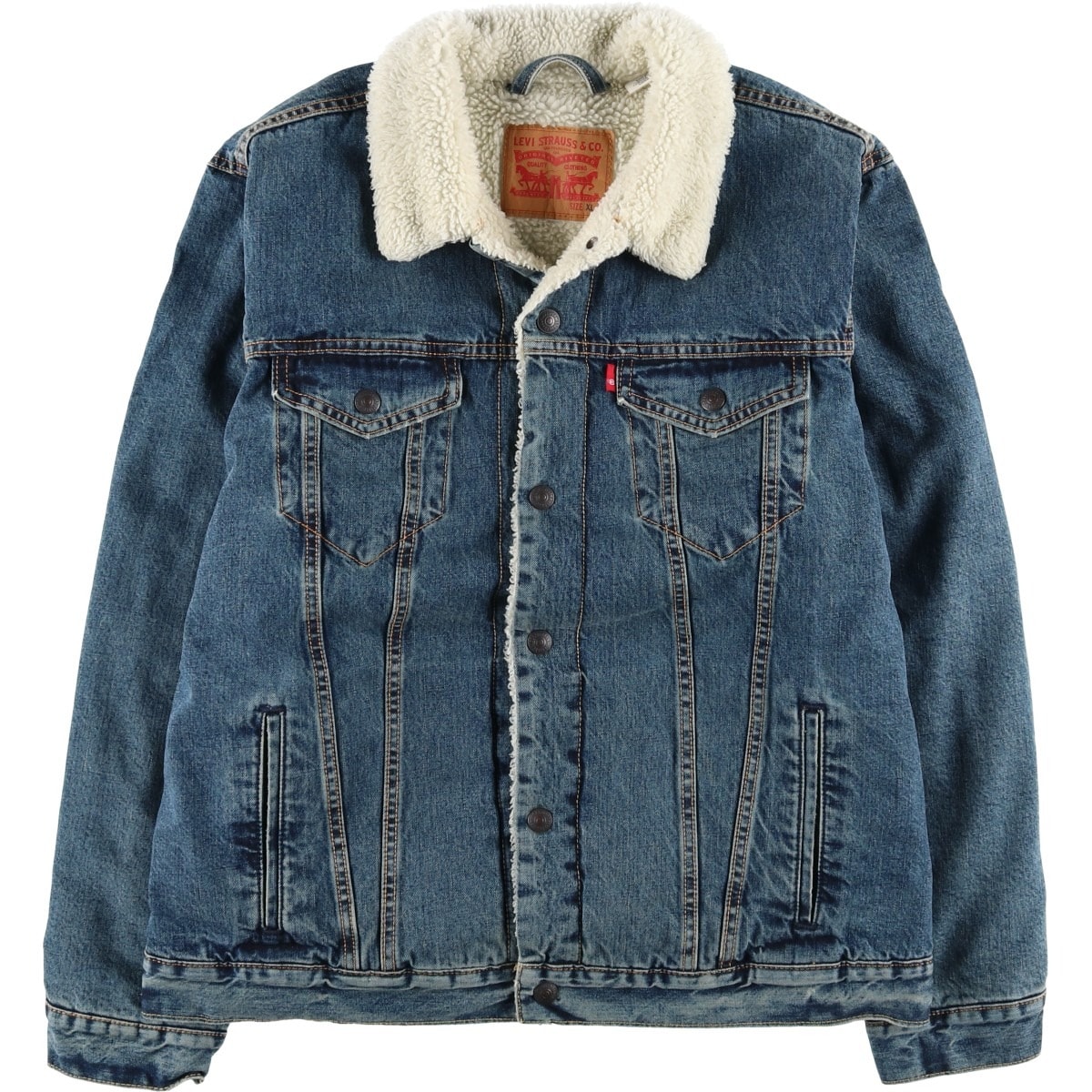古着 リーバイス Levi's 中綿入り デニムボアジャケット メンズXL相当/eaa619733