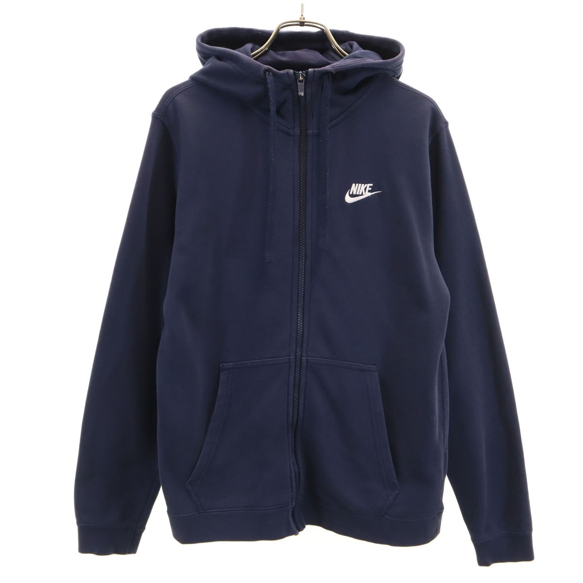 NIKE ナイキ 長袖 スウェット ジップパーカー S ネイビー