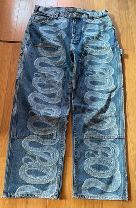 Supreme / HYSTERIC GLAMOUR Snake Double Knee Denim Painter Pant