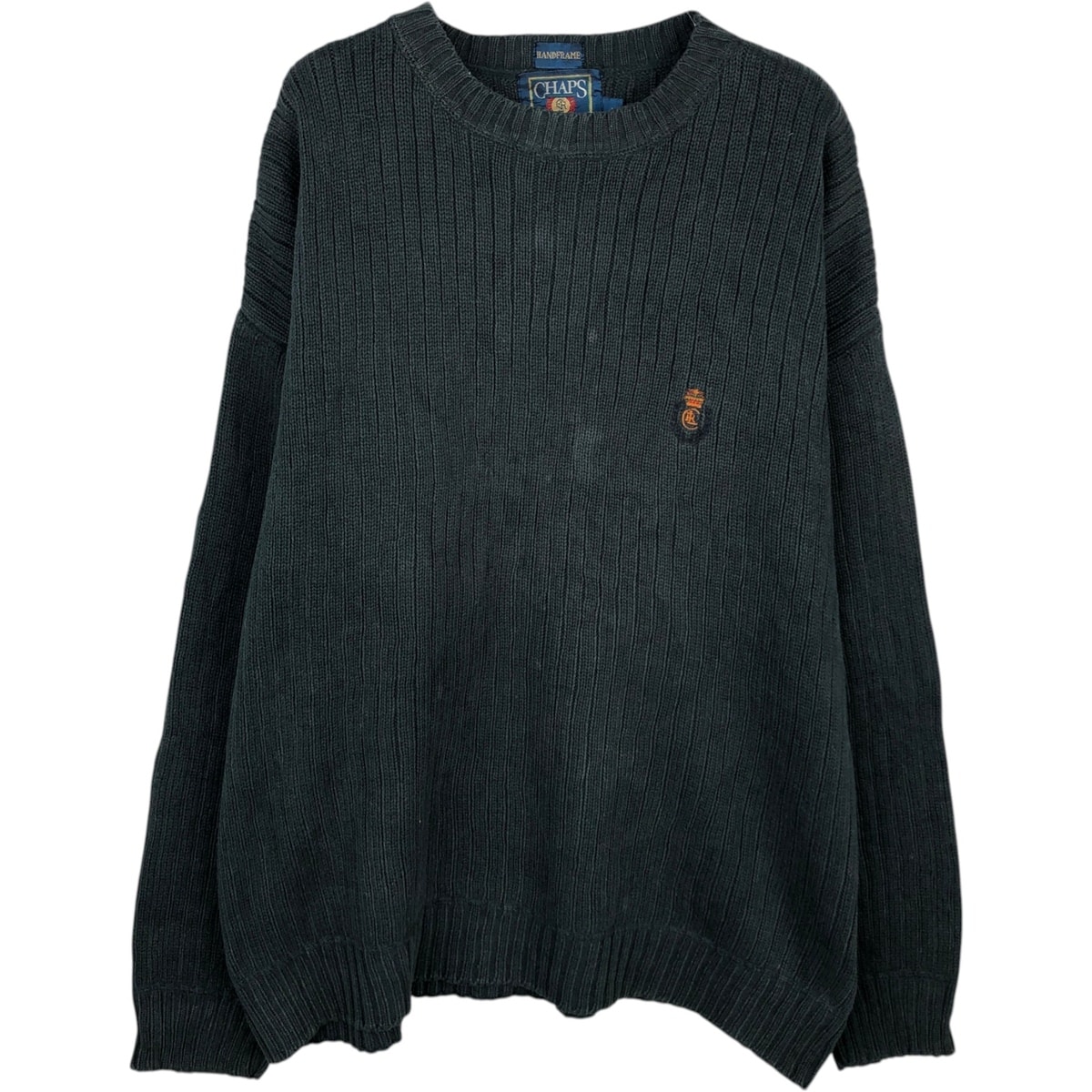 古着 80年代 ラルフローレン Ralph Lauren CHAPS チャップス リブ編み コットンニットセーター メンズL相当 ヴィンテージ/eaa627068