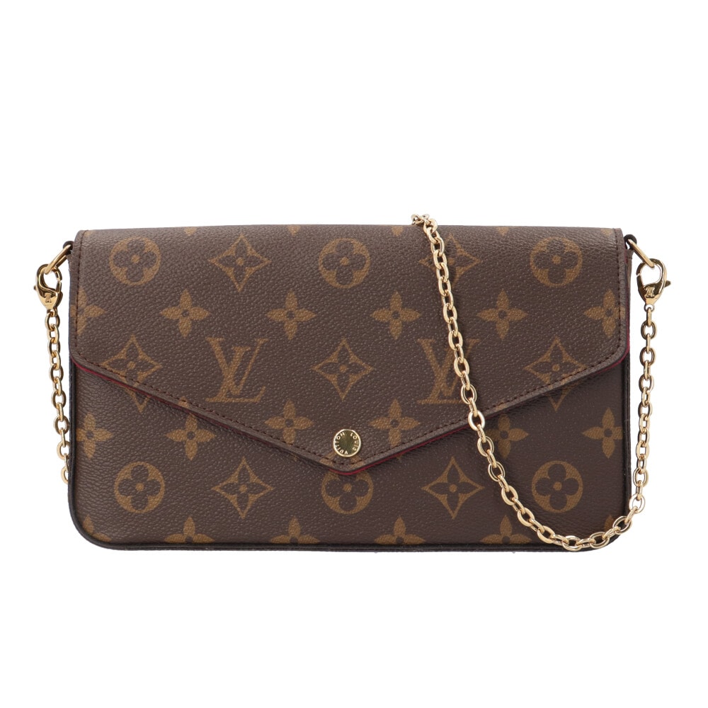 ルイヴィトン ポシェットフェリシー モノグラム ショルダーバッグ モノグラムキャンバス M61276 ブラウン レディース LOUIS VUITTON  中古