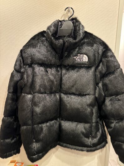 Supreme x The North Face Faux Fur Nuptse Jacket "Black"