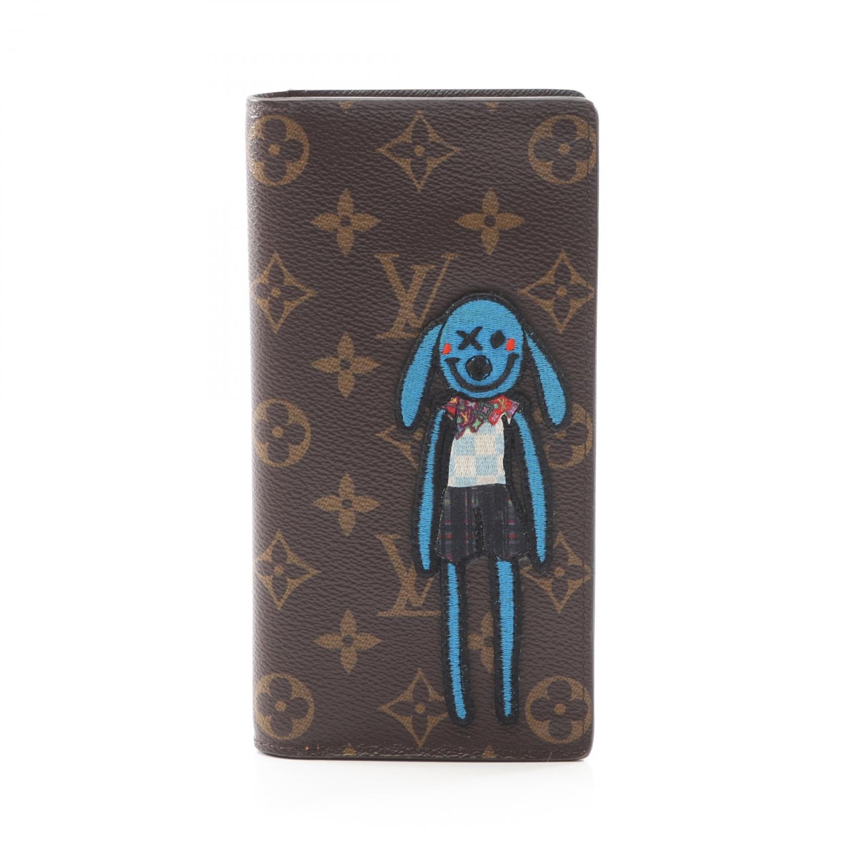 ルイ・ヴィトン LOUIS VUITTON ポルトフォイユ ブラザ NM 二つ折り長財布 財布 PVCコーティングキャンバス PVC モノグラム メンズ ブラウン系 / マルチカラー M80158 【中古】