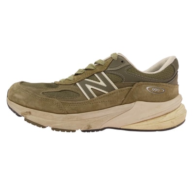 NEW BALANCE ニューバランス スニーカー U990TB6 990V6 TRUE CAMO スエード メッシュ ローカット スニーカー グリーン系 カーキ系 26.5cm【中古】