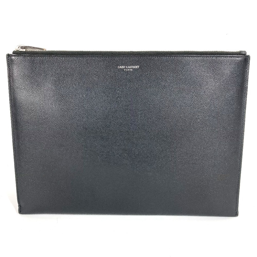 サンローラン Saint Laurent ロゴ 397294 カバン ポーチ セカンドバッグ クラッチバッグ レザー ブラック