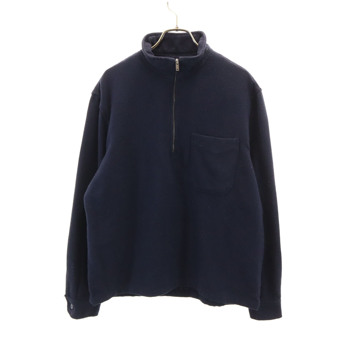 ZARA ザラ 長袖 ハーフジップ シャツ S ネイビー
