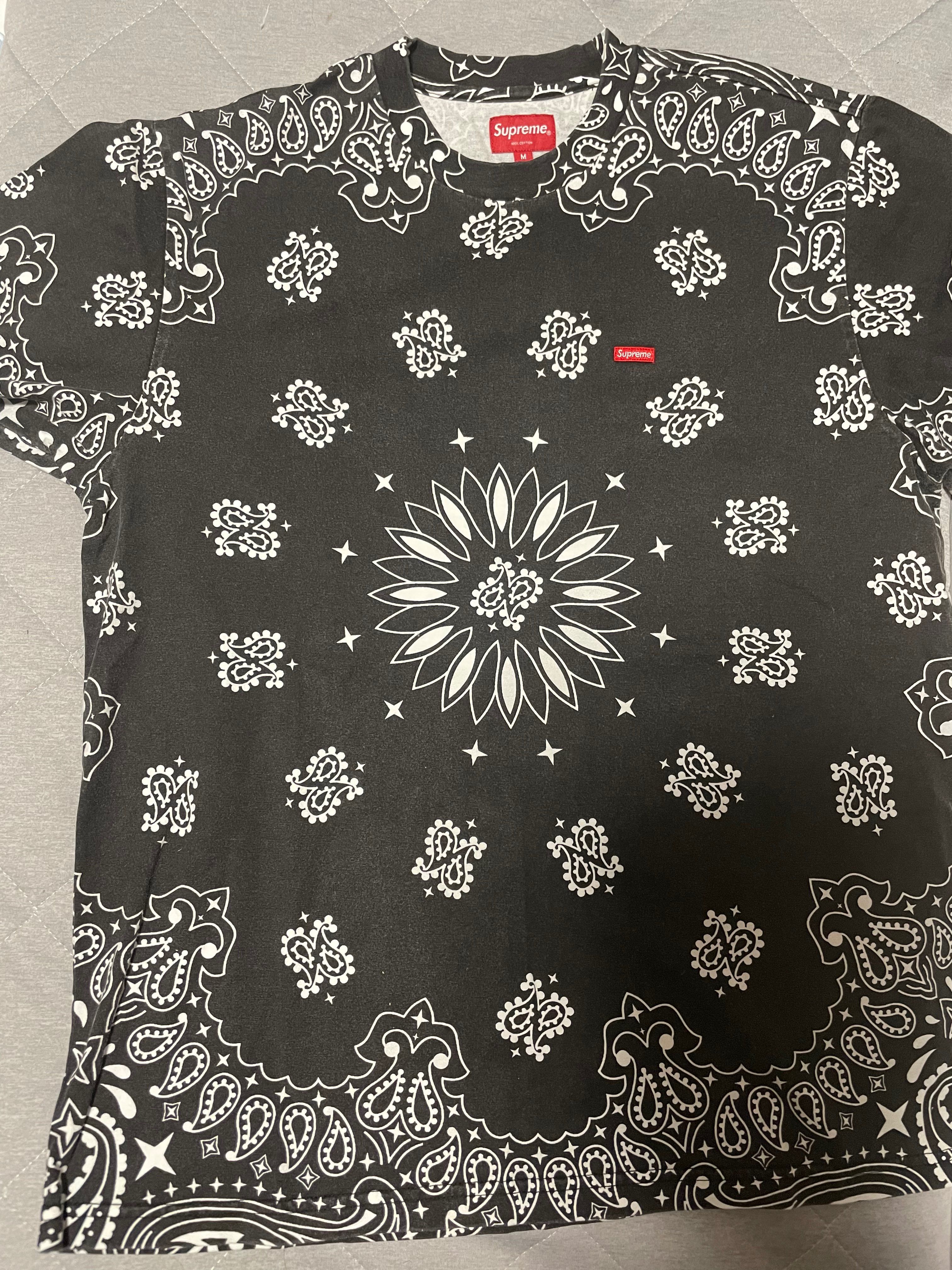 Supreme Small Box Tee "Bandana Black"(21SS)