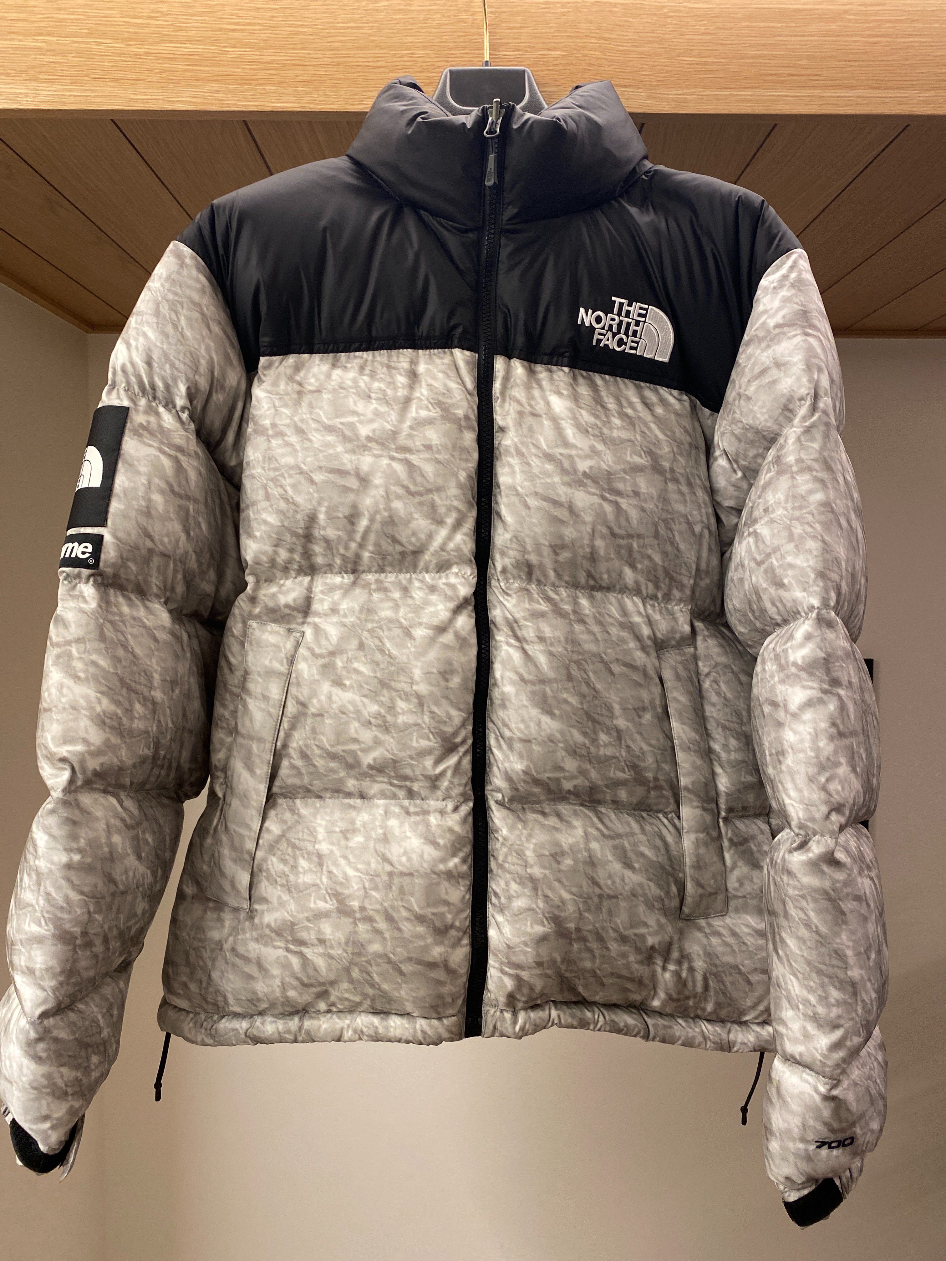 Supreme x The North Face Nuptse Jacket "White Paper Print"