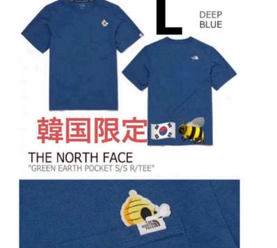 韓国限定 the north face white label ノースフェイス ホワイトレーベル GREEN EARTH POCKET TEE L