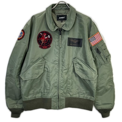 アヴィレックス 783-0252039 セージグリーン TOPGUN CWU 36P VX-31 ナイロン ジップアップブルゾン XL