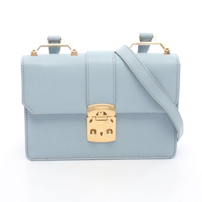 ミュウ ミュウ Miu Miu マドラス ショルダーバッグ バッグ レザー レディース ブルー系 【中古】