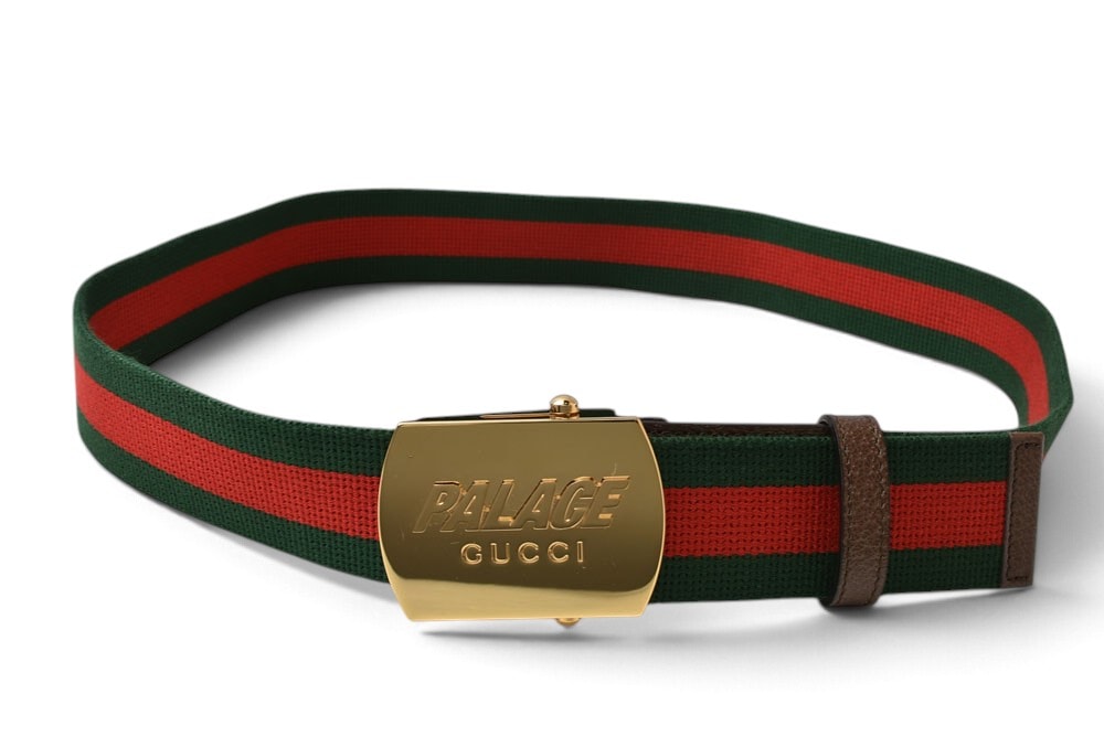 グッチ ベルト GUCCI Palace パレス Web Skater Belt ウェブ スケーター シェリーライン キャンバス ベルト 85・34 GGロゴ【中古】