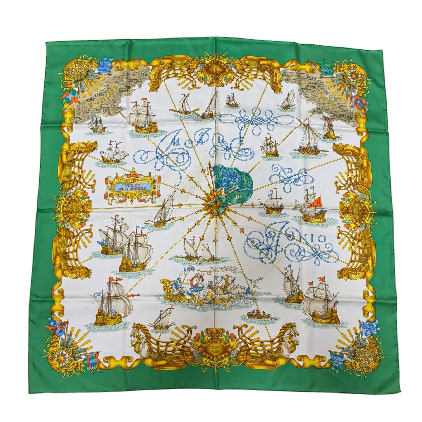 エルメス HERMES カレ90 Voiles de Lumière 光の帆船 スカーフ レディース