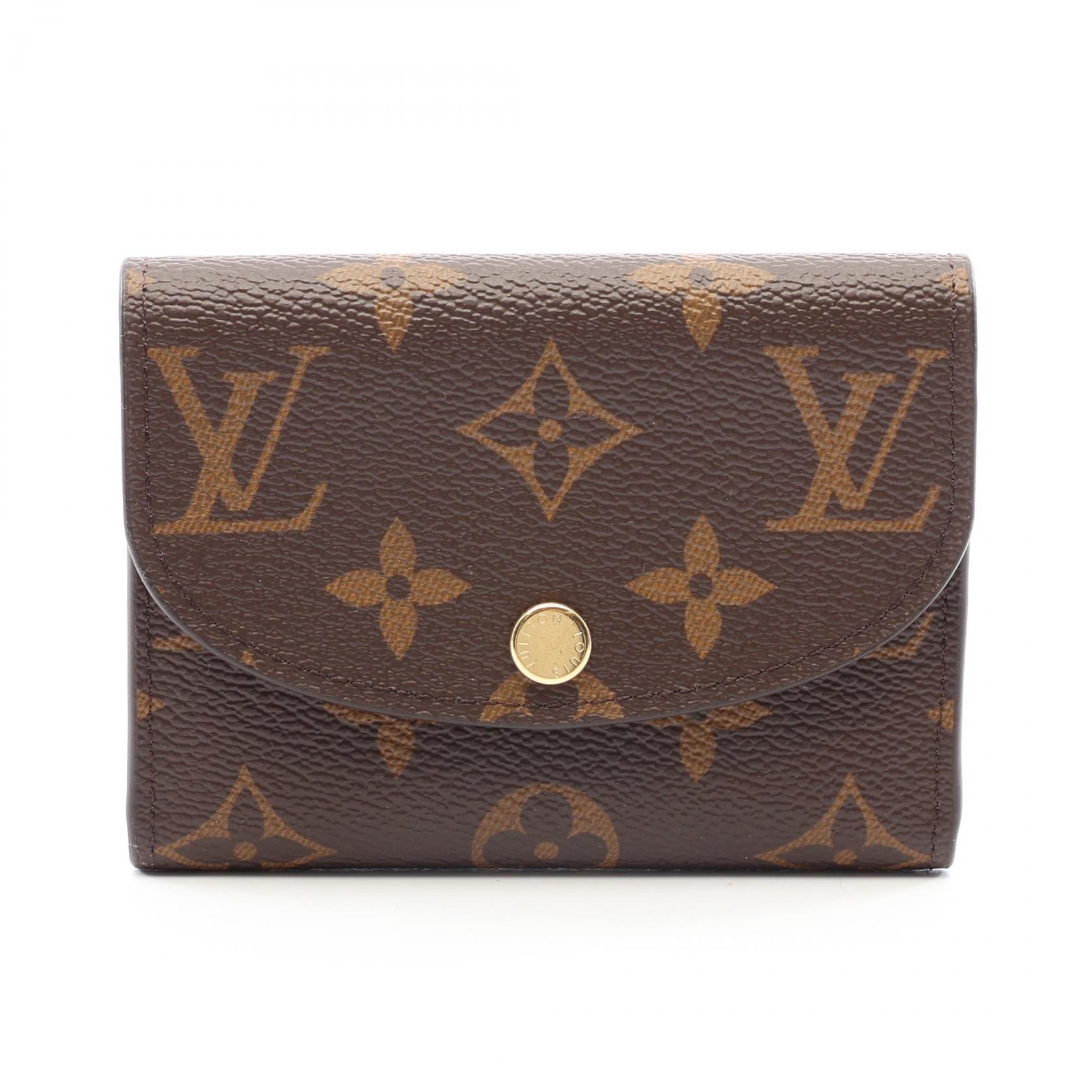 ルイ・ヴィトン LOUIS VUITTON ポルトモネ ロザリ コインケース 財布 レザー PVC モノグラム ローズバレリーヌ レディース ブラウン系 / ピンク系 M62361 【中古】