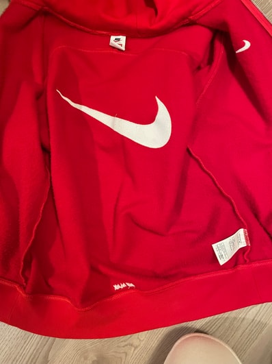 Supreme x Nike Zip Up Hooded Sweatshirt "Red"