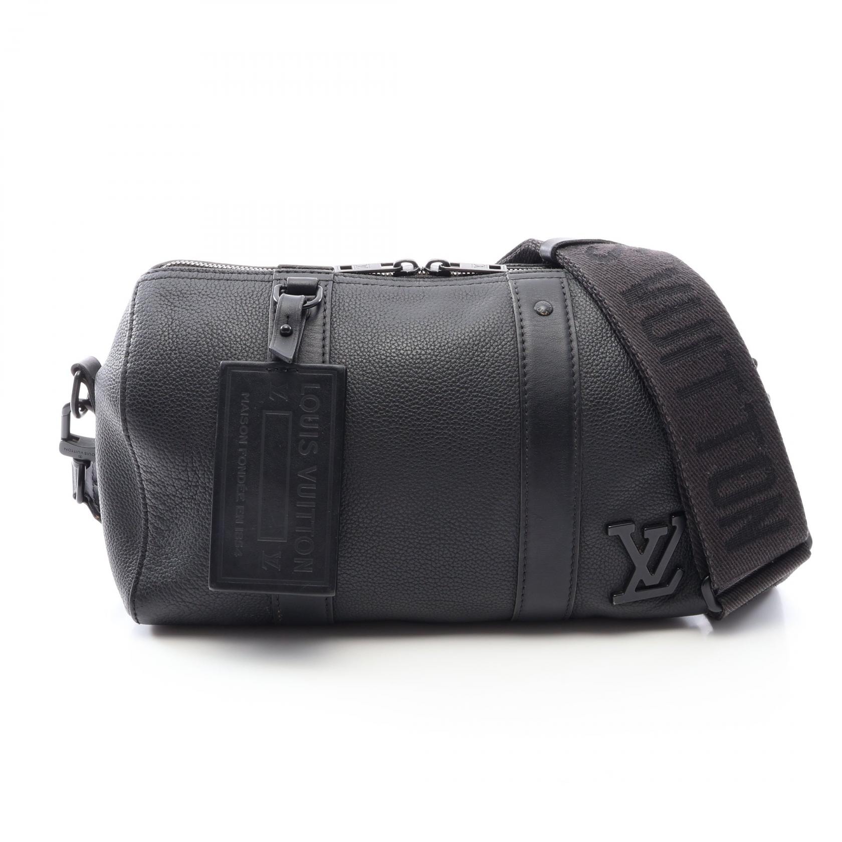 ルイ・ヴィトン LOUIS VUITTON シティ キーポル ショルダーバッグ バッグ レザー メンズ ブラック系 M59255 【中古】