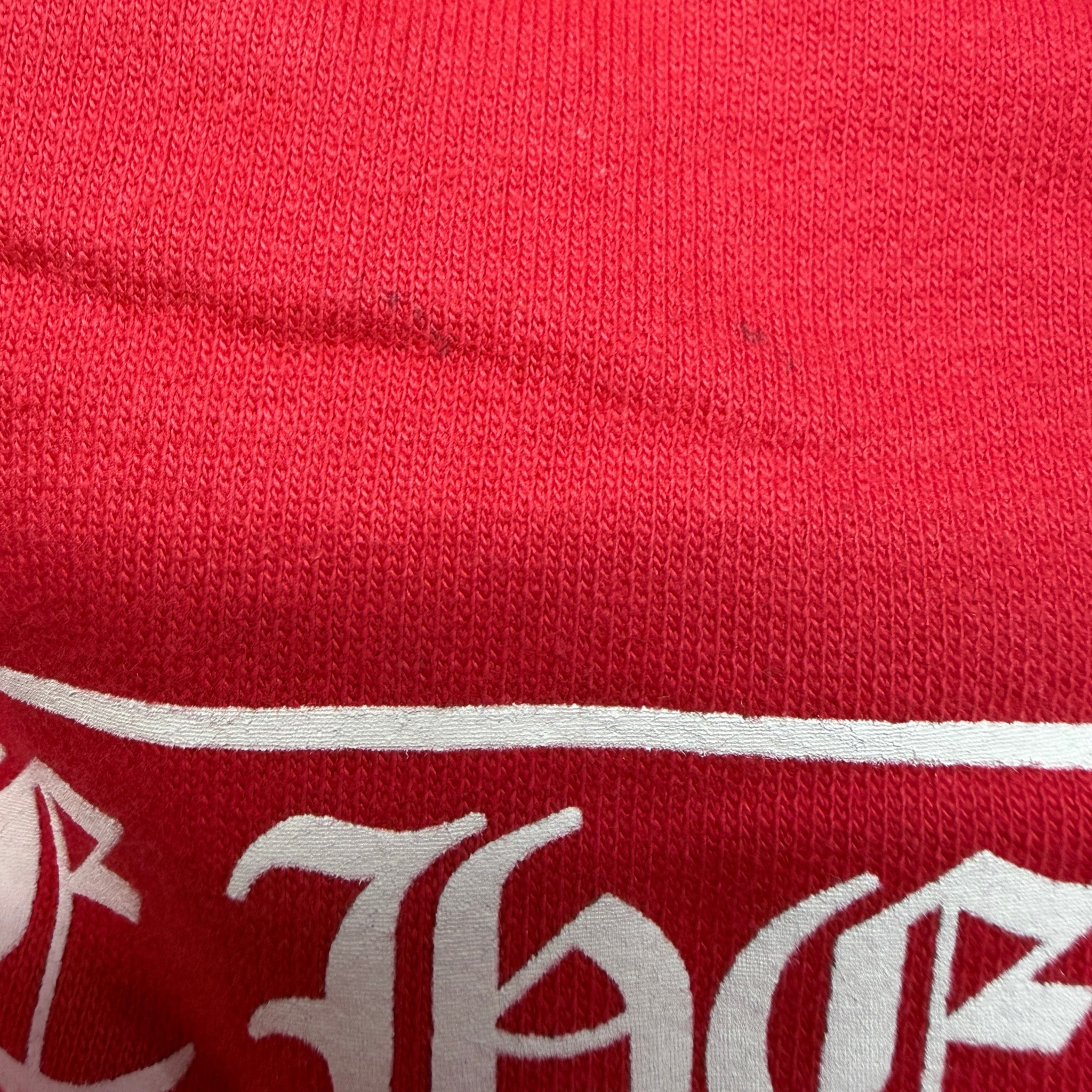 Chrome Hearts Scroll Logo Hoodie "Red/White"