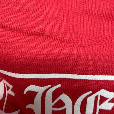 Chrome Hearts Scroll Logo Hoodie "Red/White"