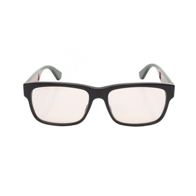 グッチ GUCCI シェリーライン スクエア サングラス 衣料品 プラスチック メンズ ブラック系 / グリーン系 / レッド系 【中古】