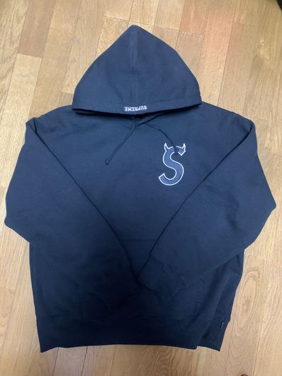 Supreme S Logo Hooded Sweatshirt "Black" (22FW)