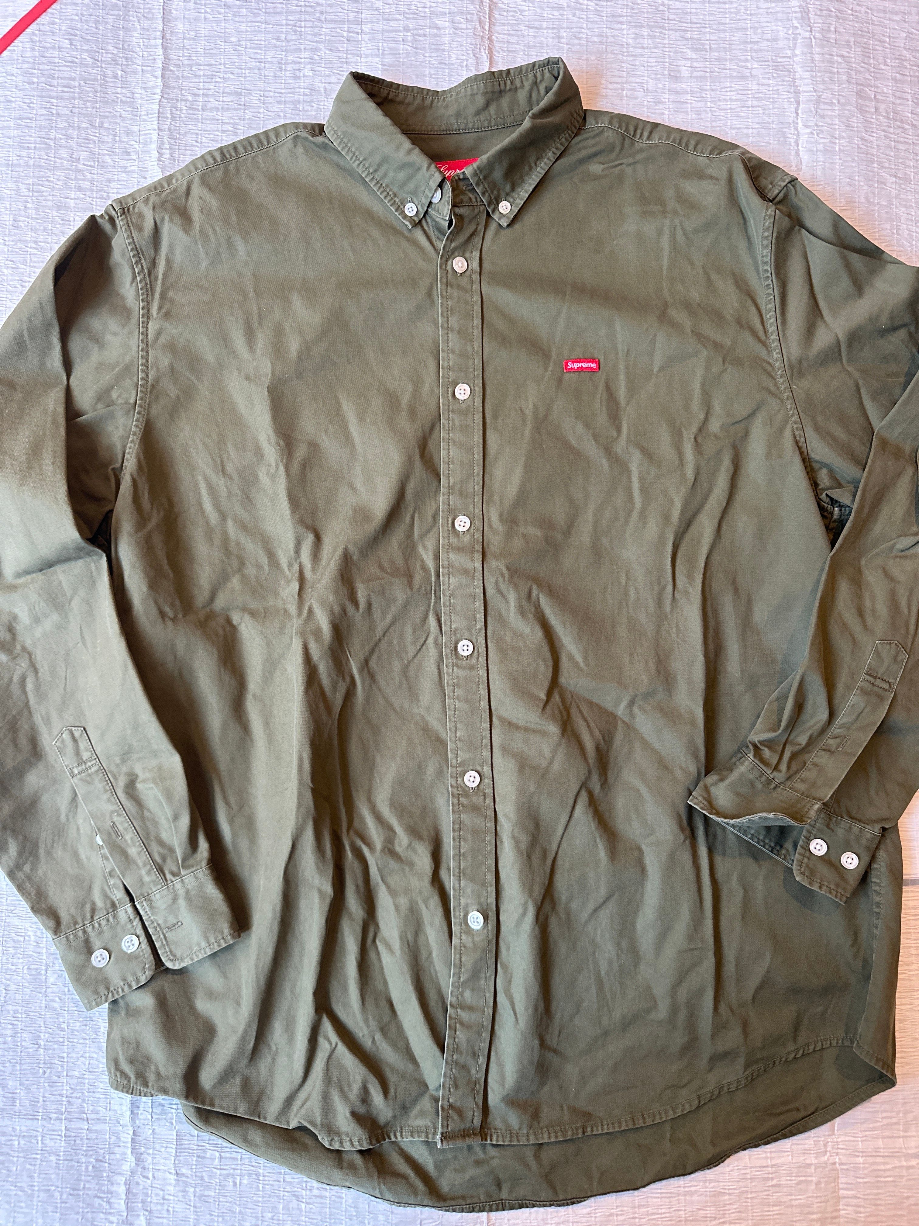 Supreme Small Box Shirt "Olive" (22FW)