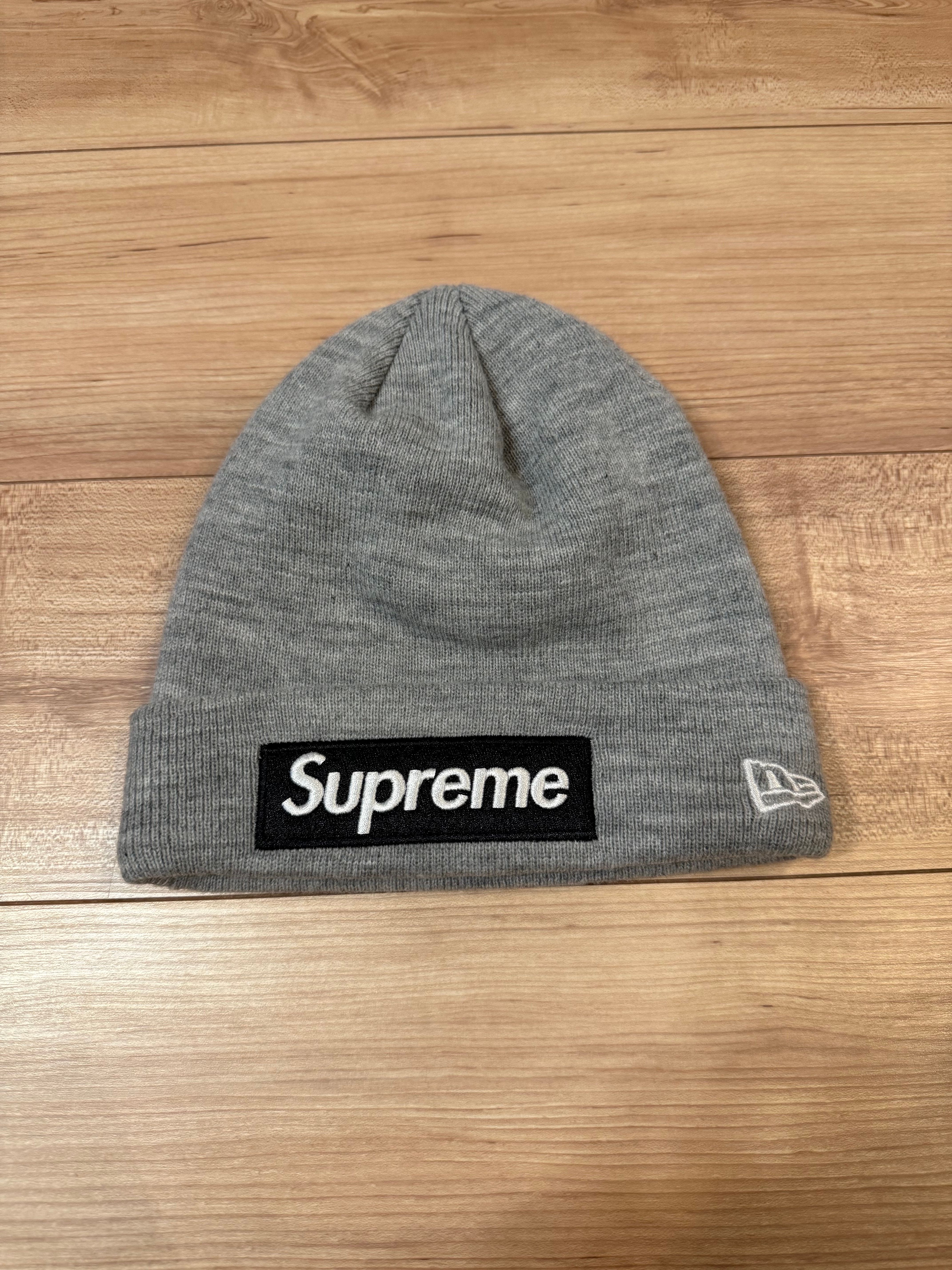 Supreme New Era Box Logo Beanie "Heather Grey"