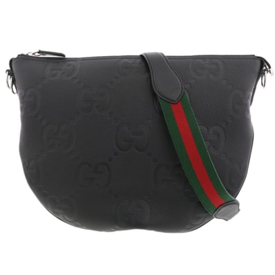 GUCCI グッチ ジャンボGG ショルダーバッグ ショルダーバッグ 801887 レザー ブラック メンズ【中古】