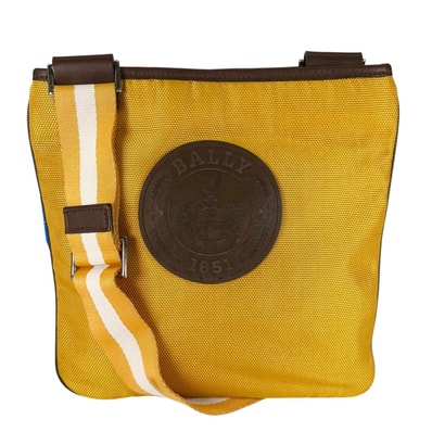 BALLY バリー ショルダーバッグ ポリエステル イエロー レディース【中古】