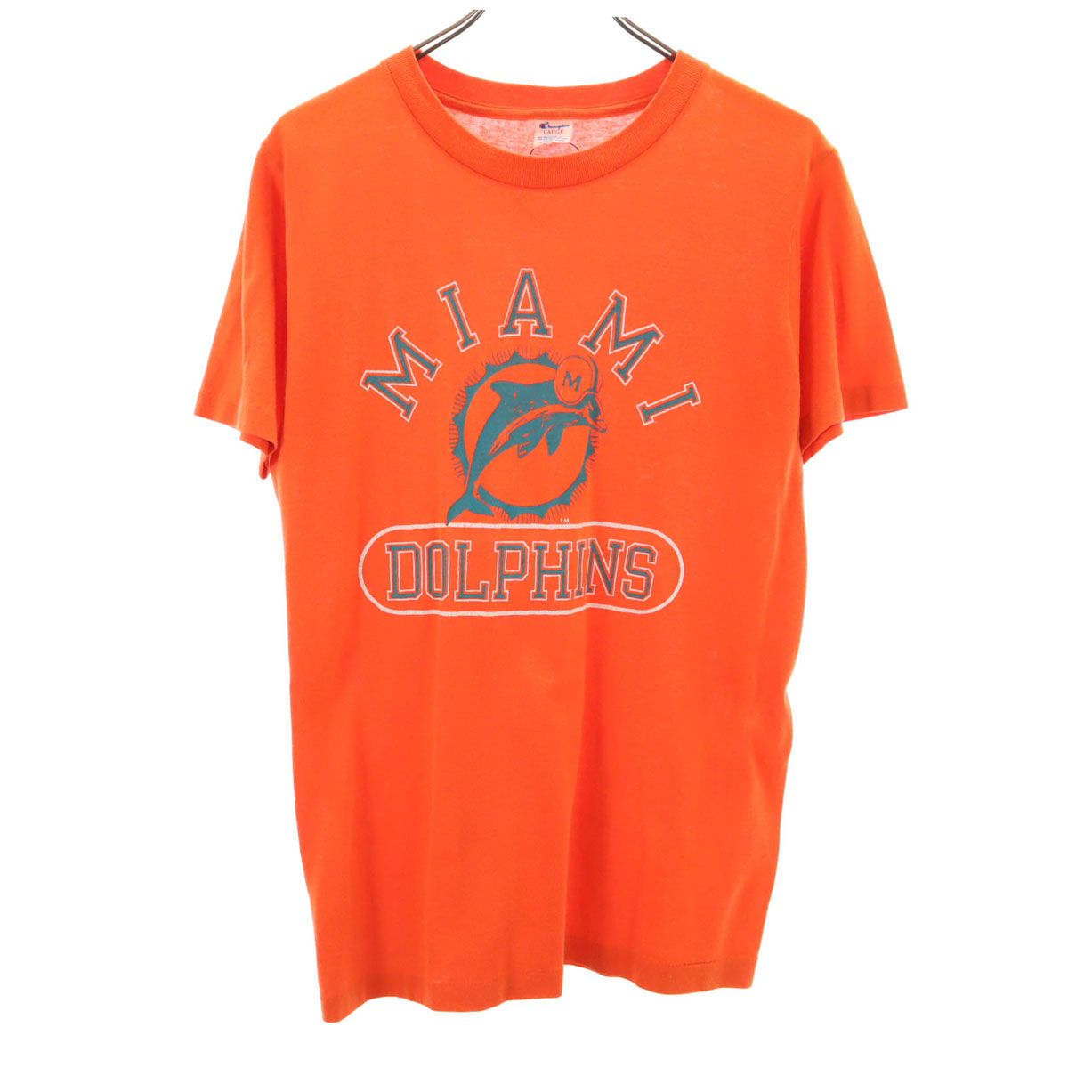 80s フットボールTシャツ マイアミ　ドルフィン　ヴィンテージ　USA製 80s USA製 ナンバリングフットボールTシャツ ハワイロゴ 88 白