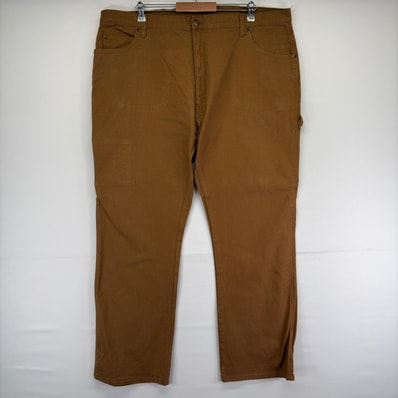 古着 ディッキーズ Dickies ダック パンツ ハンマーループ スパナポケット ワンポロゴ ジッパーフライ w44 L32 ブラウン メンズ