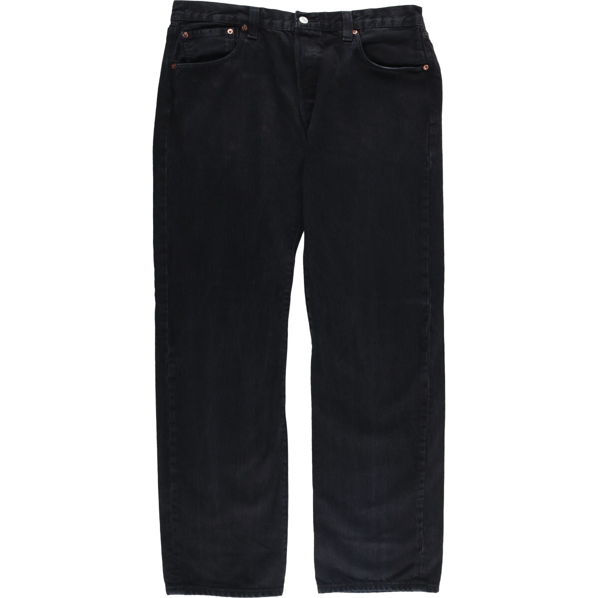 古着 リーバイス Levi's 501 STRAIGHT LEG BUTTON-FLY ブラックデニム ストレートデニムパンツ メンズw37相当/eaa588180