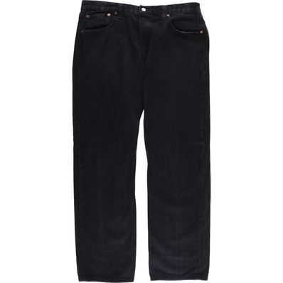 古着 リーバイス Levi's 501 STRAIGHT LEG BUTTON-FLY ブラックデニム ストレートデニムパンツ メンズw37相当/eaa588180
