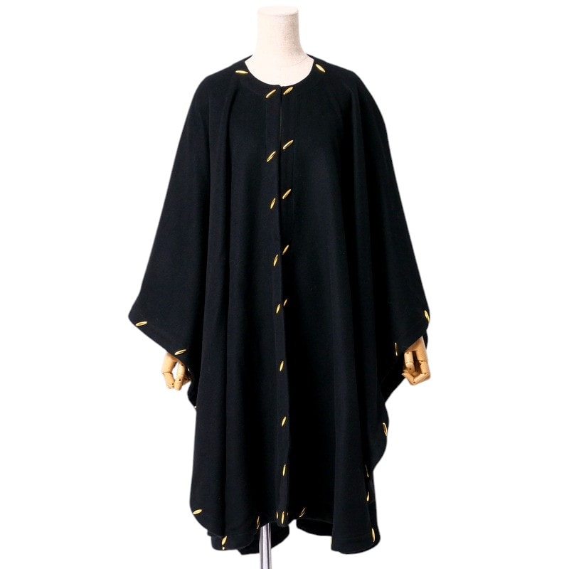 ■美品■GIVENCHY ジバンシィ ポンチョ ケープコート ブラック フランス製 ブランド古着【中古】20241126/RA2004