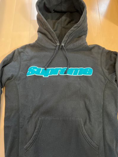 Supreme Chenille Hooded Sweatshirt "Black"