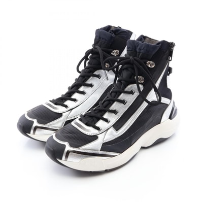 ディオール Dior DIOR × 空山基 B24 Runtek スニーカー 靴 レザー ファブリック メンズ ブラック系 / シルバー系 3SH120YNL 【中古】