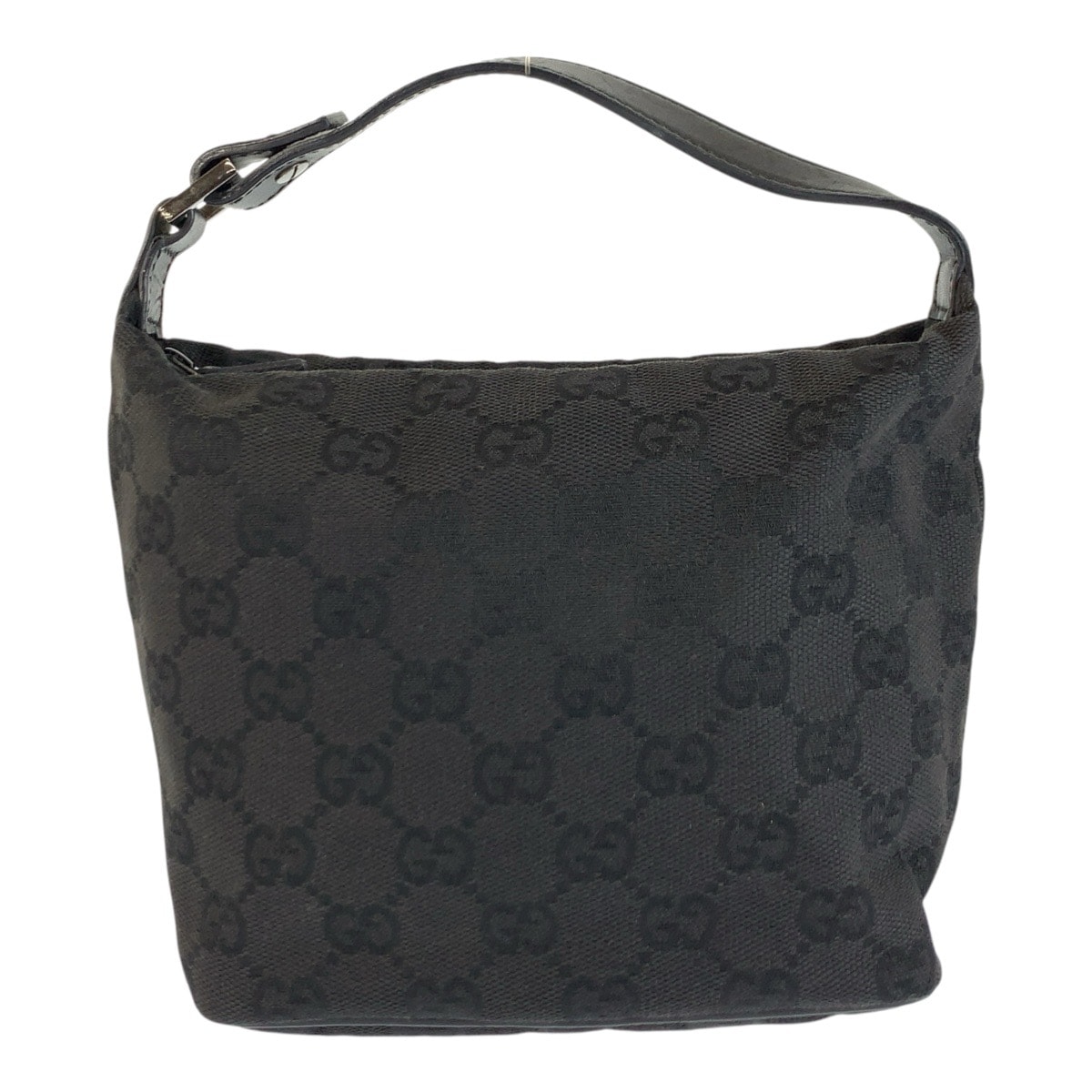美品 GUCCI グッチ ブラック 黒 GGキャンバス レザー/ ハンドバッグ アクセサリーポーチ 602520 【中古】