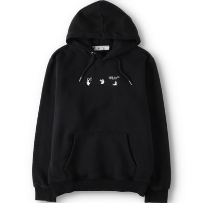 古着 オフホワイト OFF-WHITE スウェットプルオーバーパーカー メンズM相当/daa000498