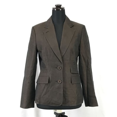 ポールスミス/paul smith★コットンジャケット/ブレザー【womens-38/M/茶/brown/ストライプ柄】オンワード樫山/正規代理店/Jakets◆cBH278