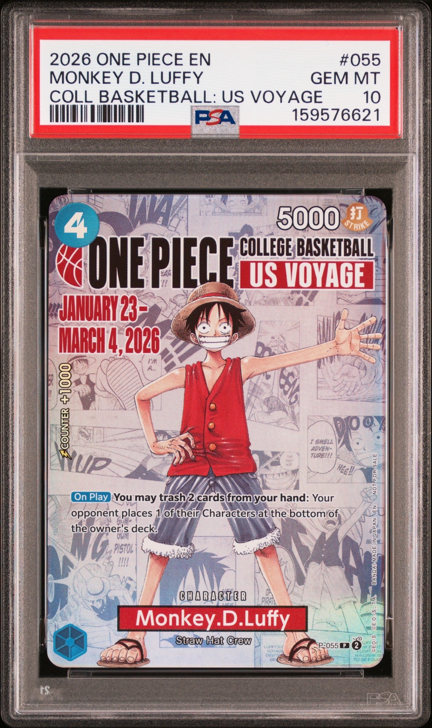 PSA10】モンキー・D・ルフィ：P (開封済) [P-055]【英語版