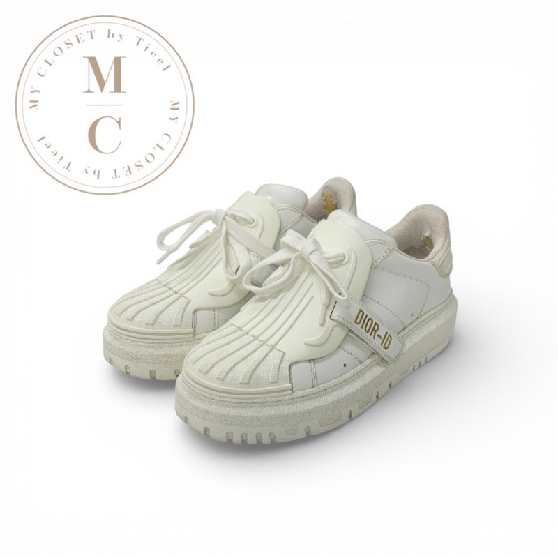 クリスチャンディオール CHRISTIAN DIOR Dior-ID スニーカー 靴 シューズ レザー ラバー ホワイト 白 ロゴ ベルクロ