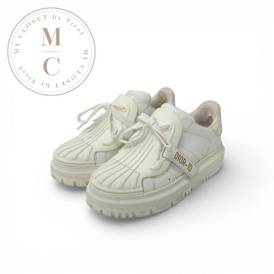 クリスチャンディオール CHRISTIAN DIOR Dior-ID スニーカー 靴 シューズ レザー ラバー ホワイト 白 ロゴ ベルクロ
