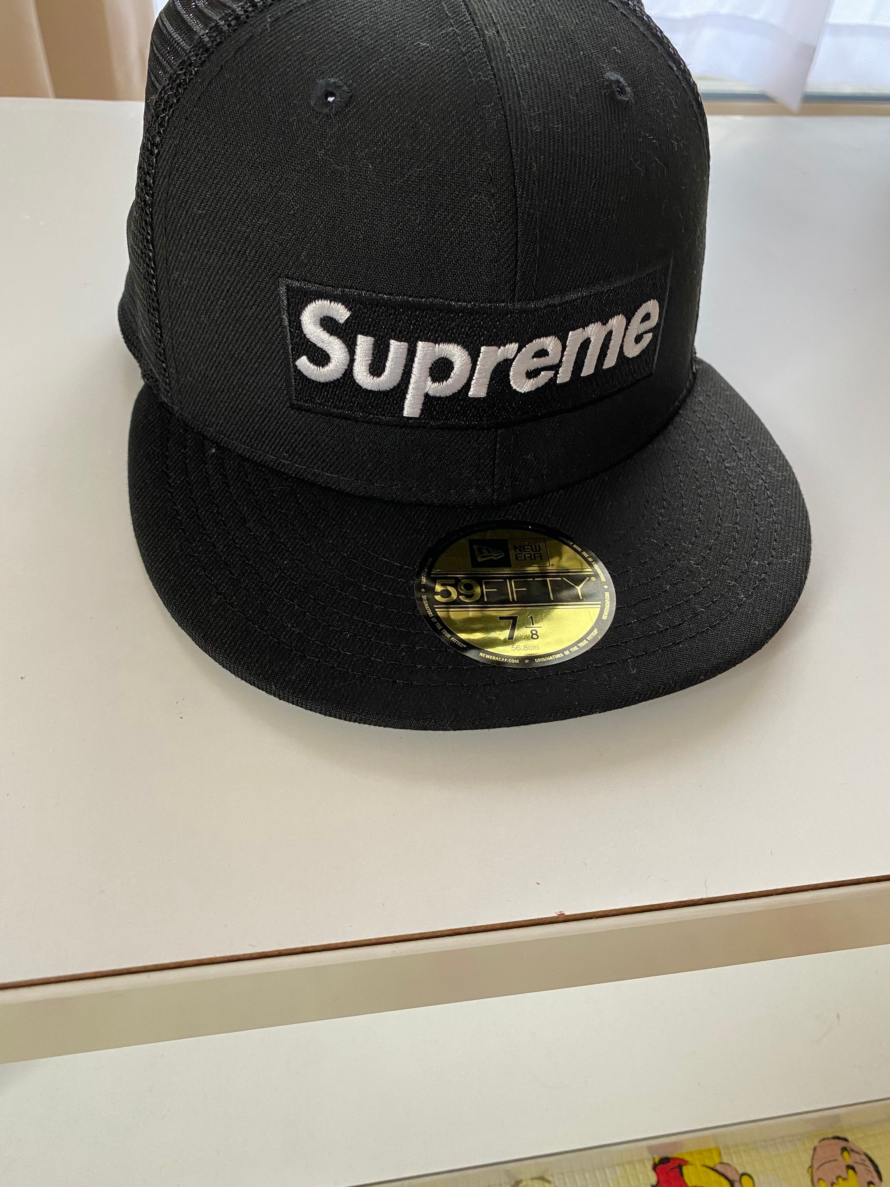 Supreme Box Logo Mesh Back New Era "Black" (23SS)