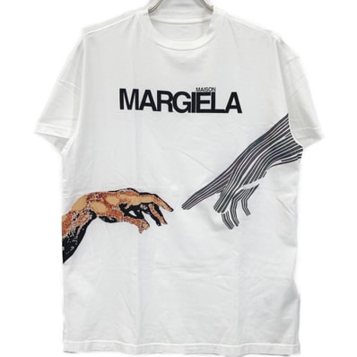 メゾンマルジェラ S50GC0533 19SS ホワイト クルーネック Tシャツ 44