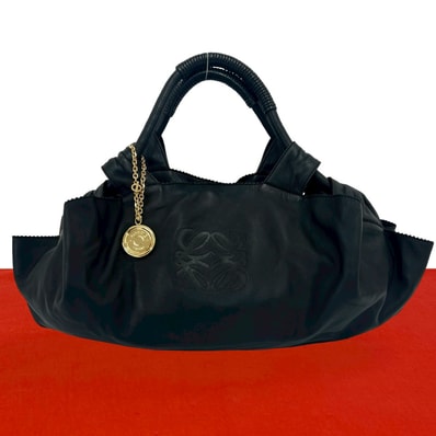 LOEWE ロエベ ナッパ アイル アナグラム ロゴ レザー トートバッグ ブラック
38897